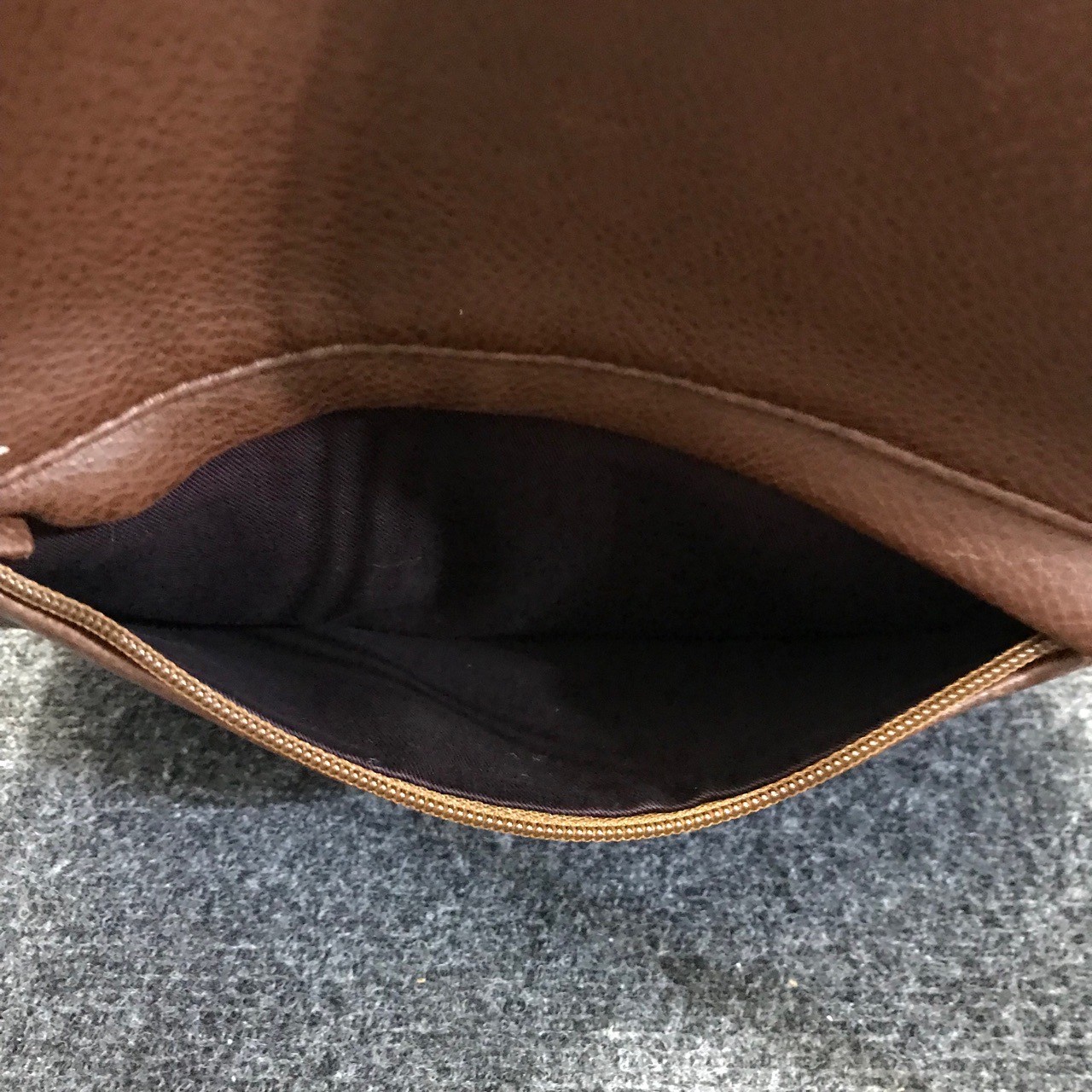 Braun Büffel Design Germany Brown Leather Shoe Bag Drawstring Pouch Travel Bag