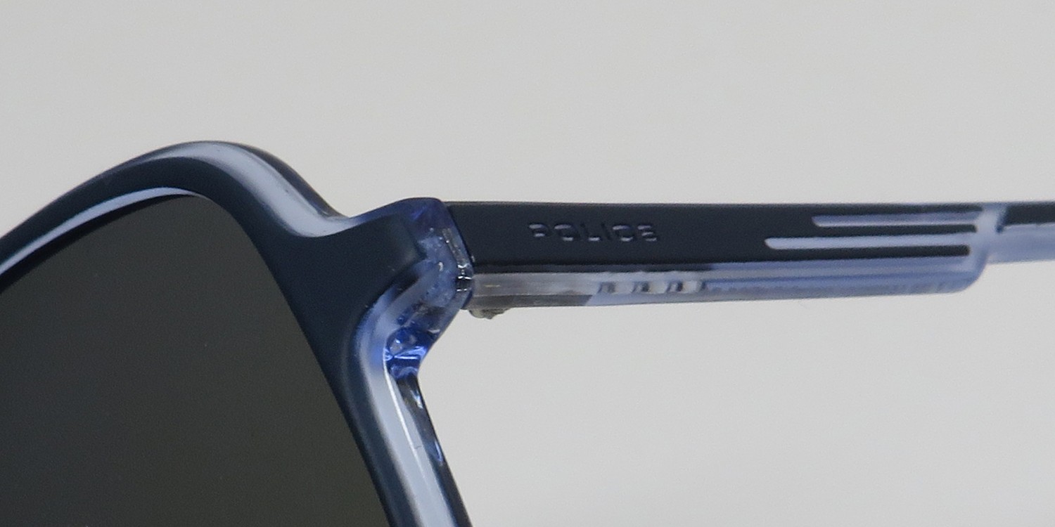 NEW POLICE SPL961 SUNGLASSES PILOT FULL-RIM PLASTIC BLUE MENS 787P 60-12-145
