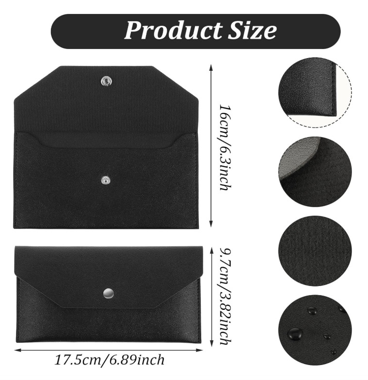 Piriuuo PU Leather Cash Envelope Wallet – Reusable Money Wallet & Pouch for Trav