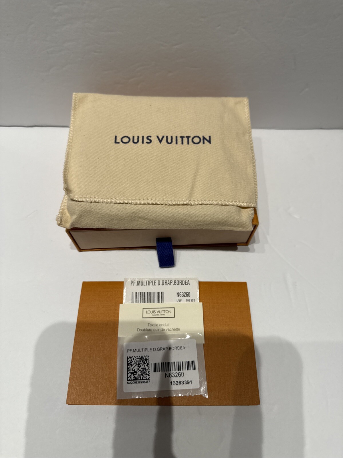 LOUIS VUITTON Men’s Wallet PF.MULTIPLE D.GRAP.BORDEA N63260_13268391 MADE FRANCE