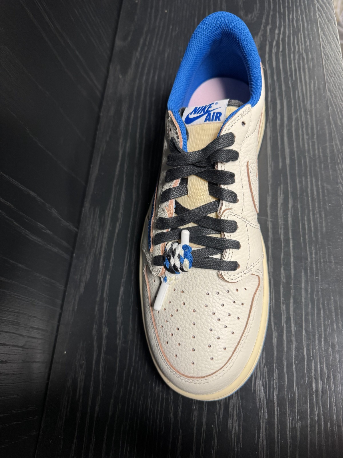 Jordan 1 Retro Low OG SP, Fragment x Travis Scott Sail Military Blue