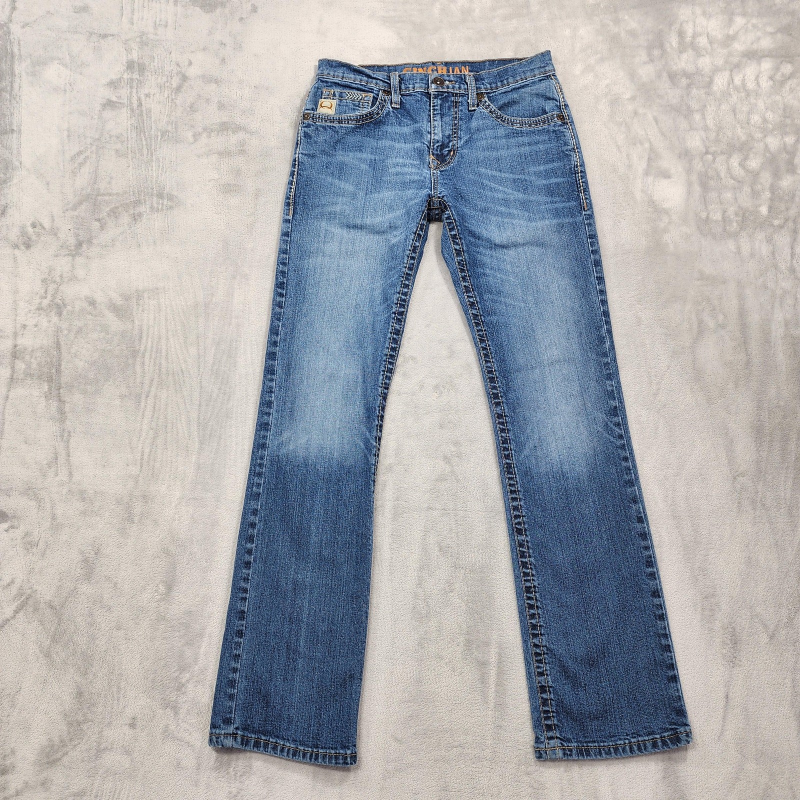 Cinch Jeans Mens 29×32 Blue Medium Wash Ian Slim Bootcut Stretch Denim Western