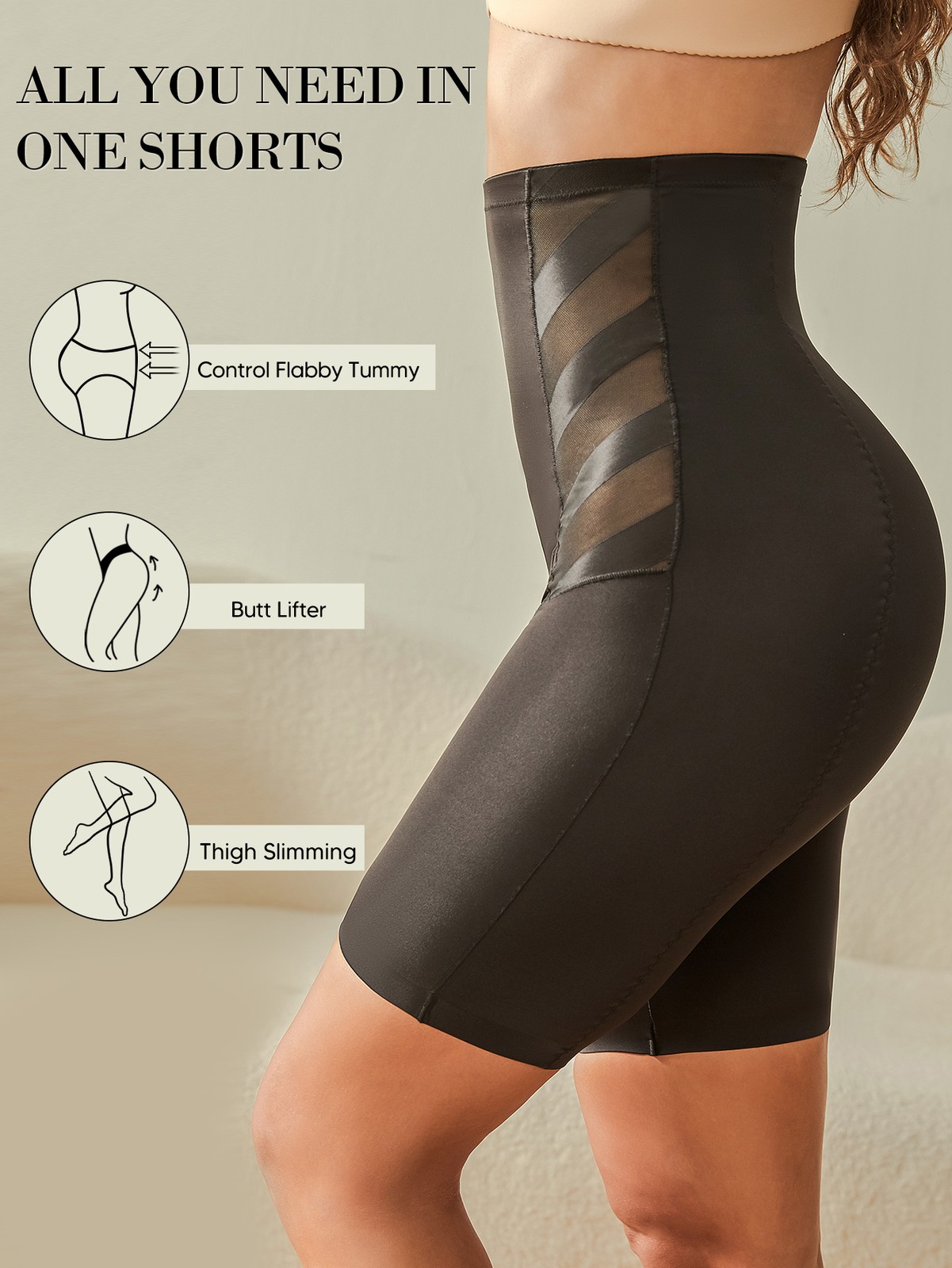 Fajas Colombianas Levanta Cola Butt Lifter Shorts High Waist Tummy Shapewear