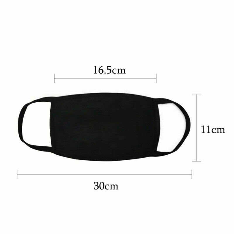 [5-Pack] Black Face Fashion Mask Washable Reusable Unisex Adult MASK US SELLER
