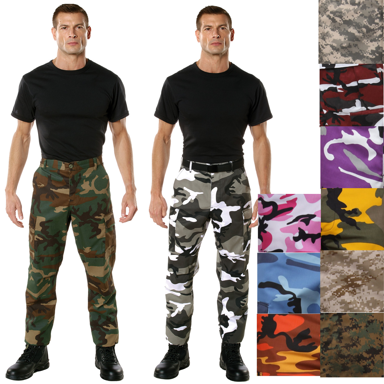 Military BDU Pants – Army Cargo Fatigue Camouflage Camo