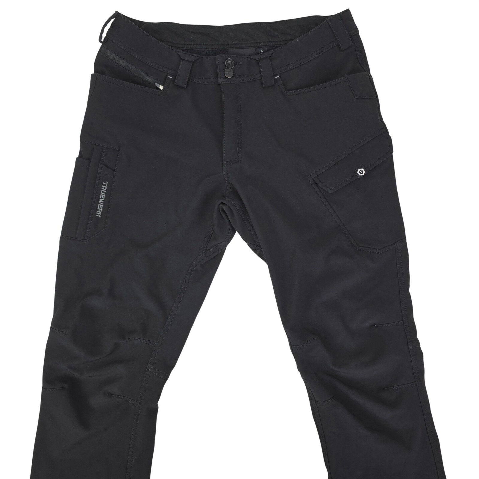 Truewerk T3 Werkpant Men 36 Long Black Fleece Lined Technical Cargo Work Pants