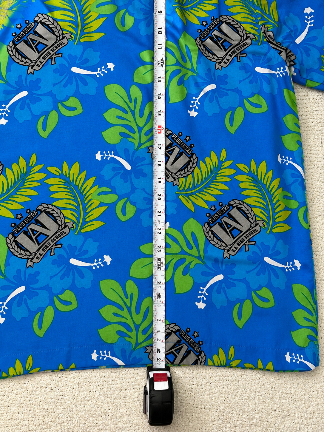 My Hero Academia Hawaiian Shirt Large Funimation Anime Button Up Camp Aloha