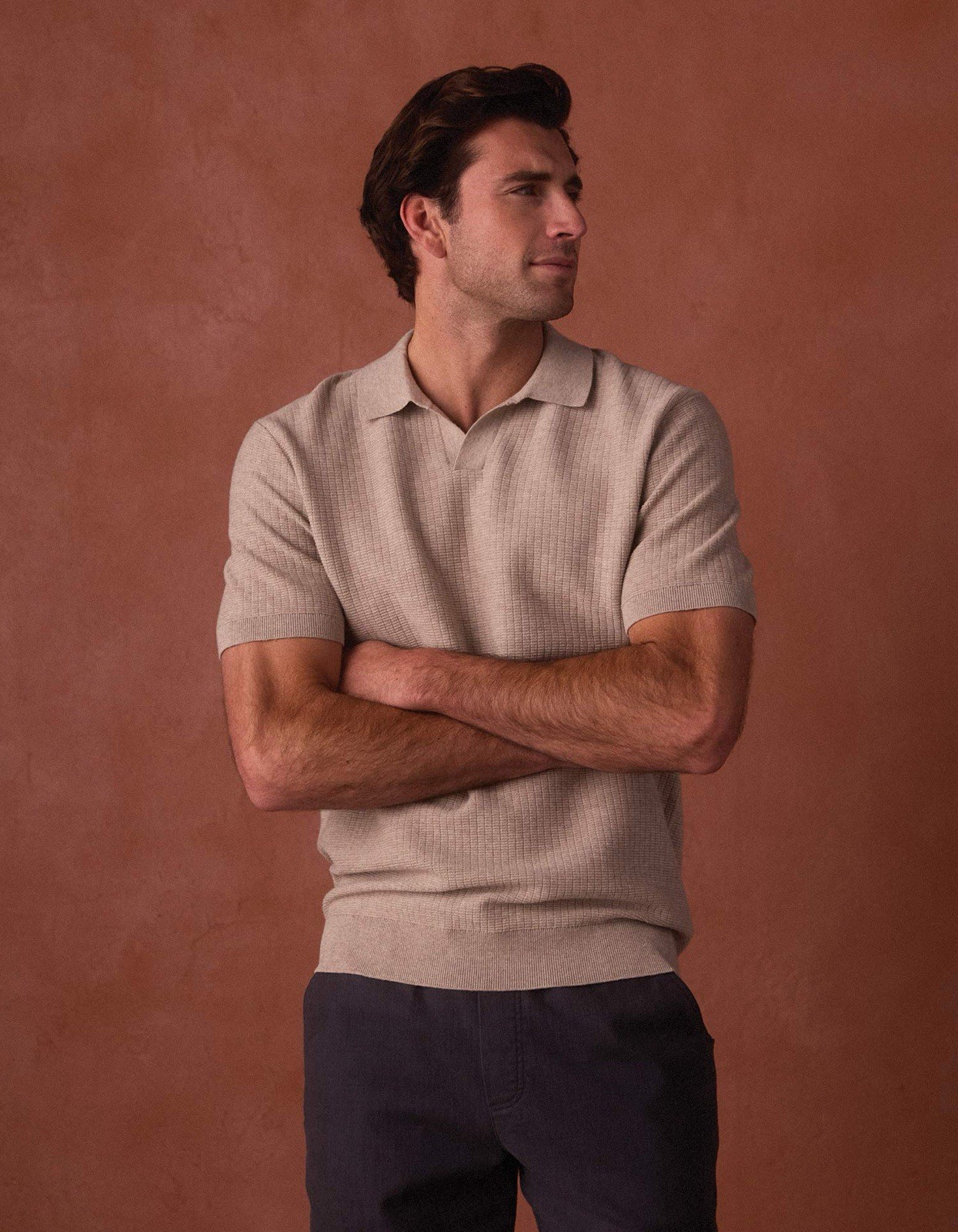 Normal Brand Breezeknit Polo Flax (Tan) Men’s Size Medium