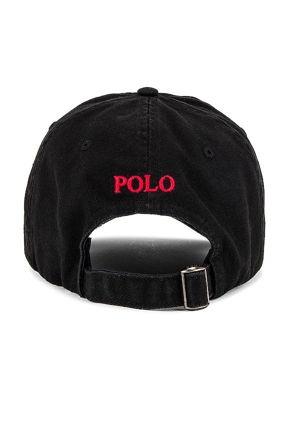 Polo Ralph Lauren Men’s One Size Cotton Chino Adjustable Ball Cap Black Red