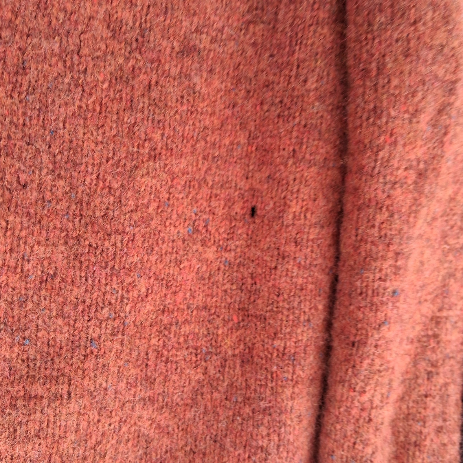 LL Bean XL 100% Shetland Wool 1/4 Zip Sweater Green w/ Elbow Patches