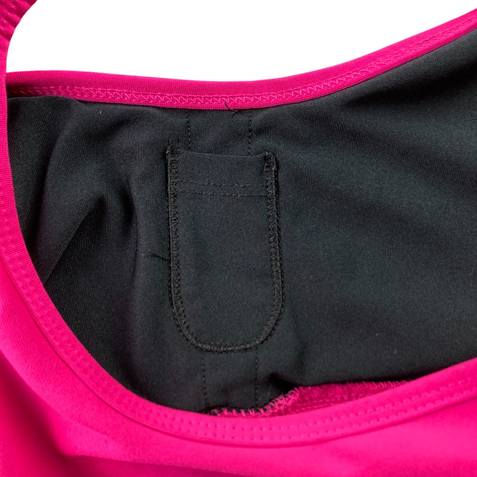 Asics RN 15741 Pink Polyester Pullover Racer Back Wireless Sports Bra | Medium