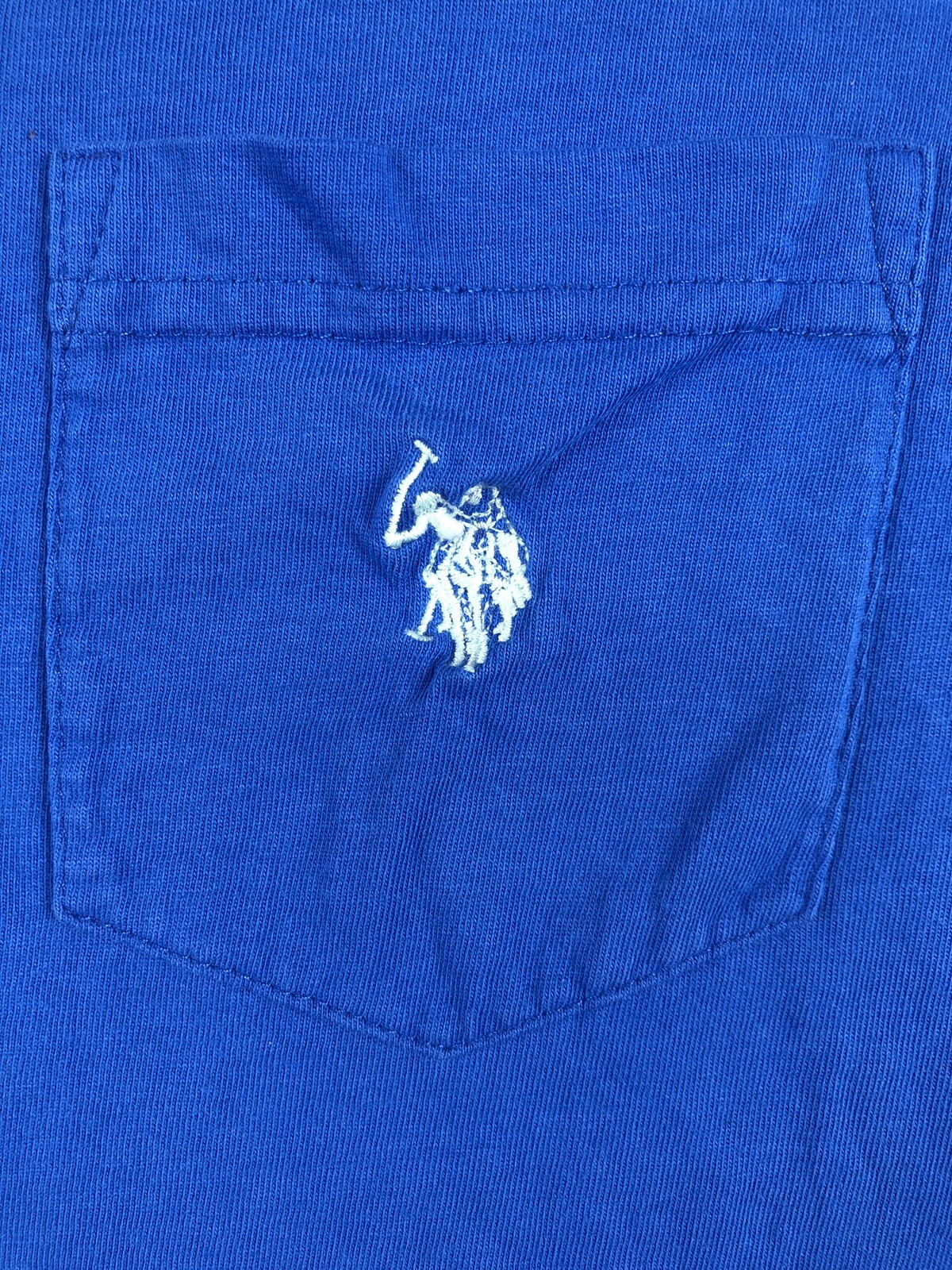 U S Polo Assn Shirt Mens Size M Blue T-Shirt Short Sleeve Crew Neck Pocket Basic
