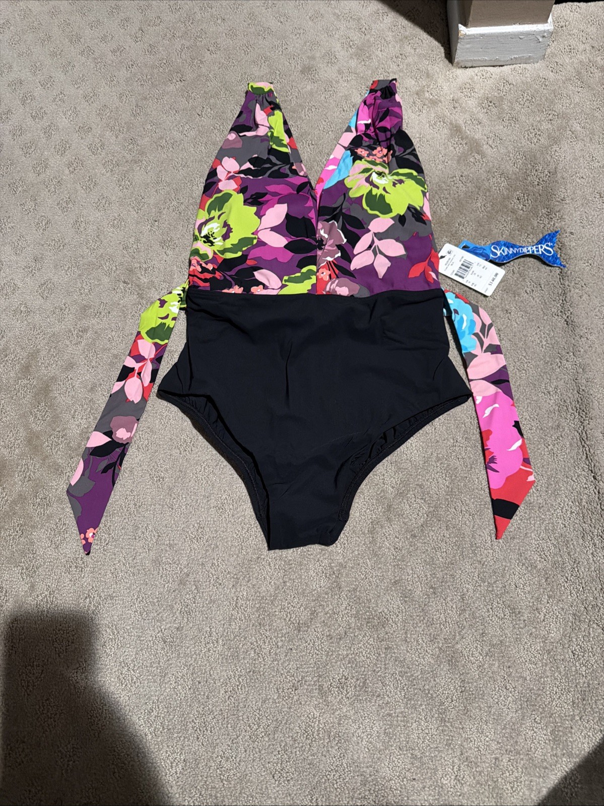 Skinny Dippers By Miraclesuit Flower Shop Godiva 1-pc Swimsuit. Sz L. NWT!