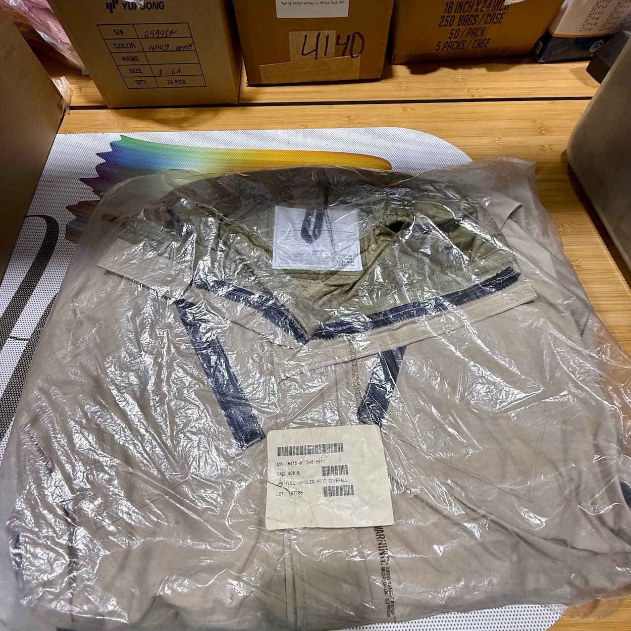 US Army Gore-Tex Fuel Handler’s Coveralls – Tan JP-8 – Various Sizes