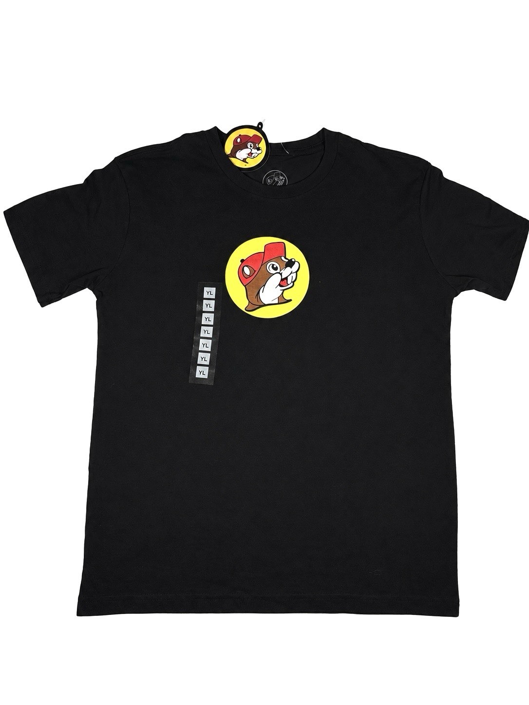 Buc-ee’s Youth Large Black T Shirt Beaver Logo Short Sleeve YL NWT
