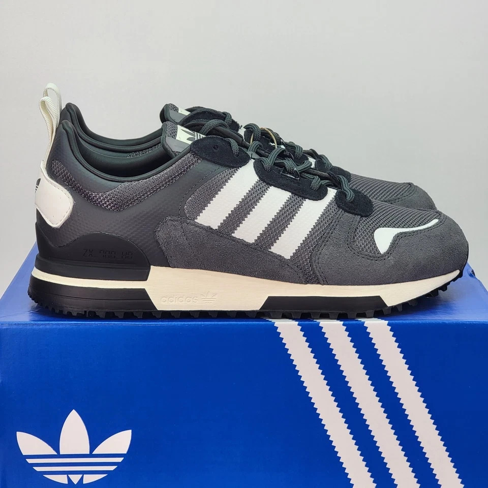Adidas ZX 700 HD Men’s Athletic Shoes Gray Black Footwear Sneakers H01851 All Sz