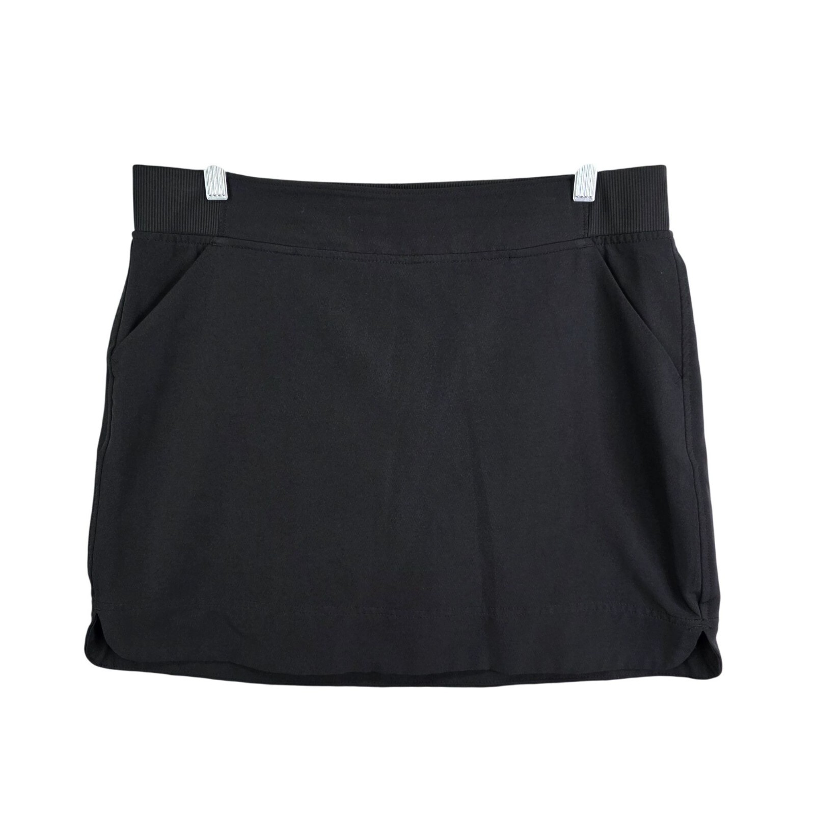 Womens 32 Cool Black Tech Skort Skirt Athletic Polyester Spandex Blend Stretch M