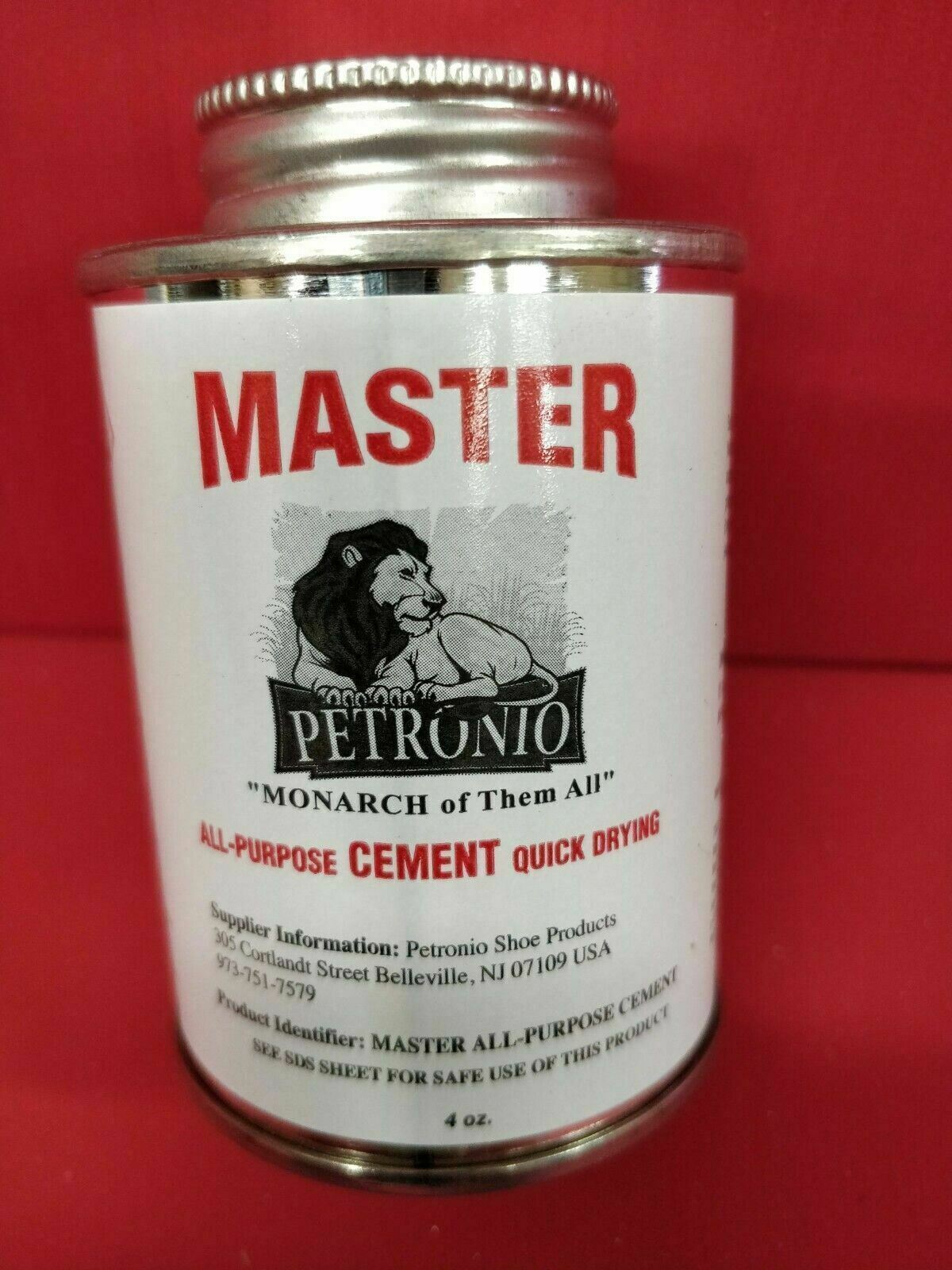 Master All Purpose Cement 4oz Brush-in-Can – Shoe Glue Contact Cement for Repair