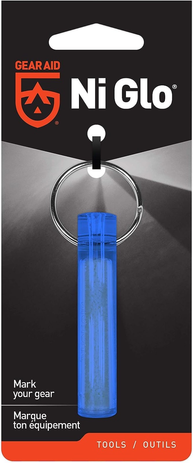 Gear Aid Ni Glo Glow-in-the-Dark Gear Marker Keychain Solar Light Source Camping