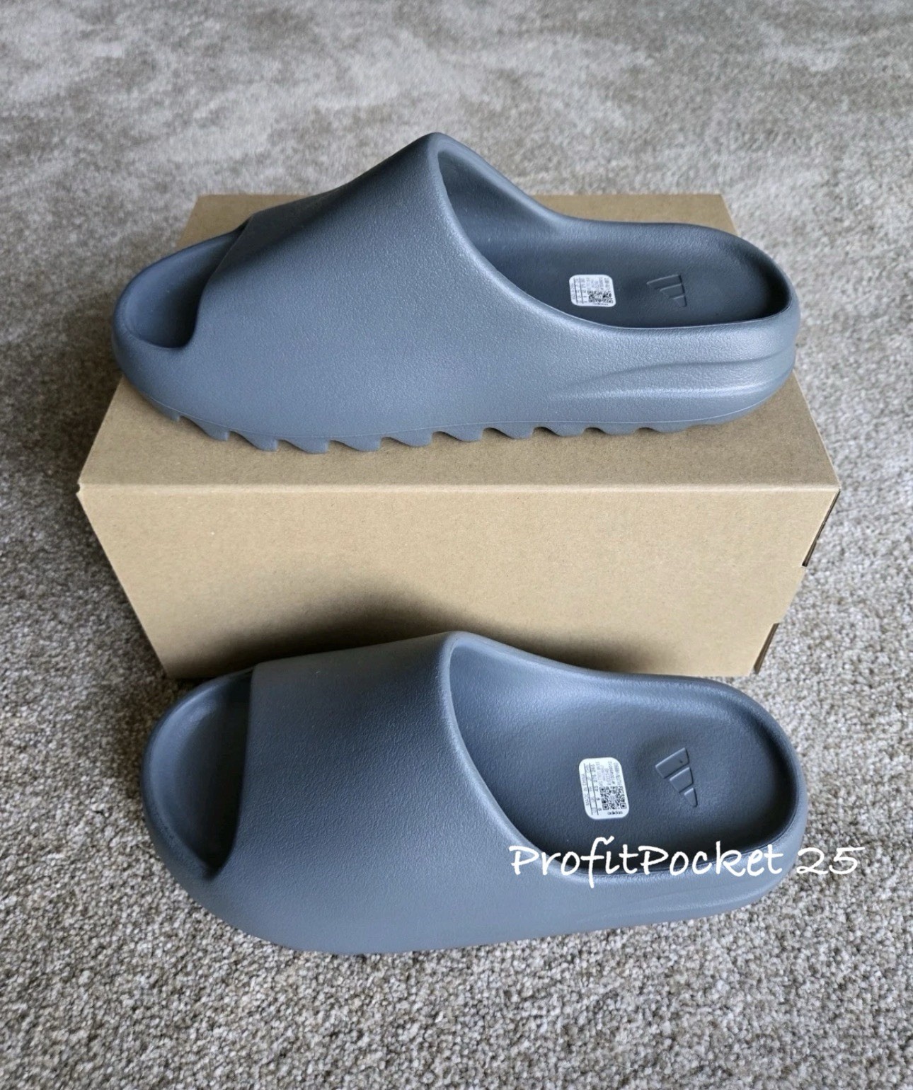 Yeezy Slate Marine Sandal Slides Size 9