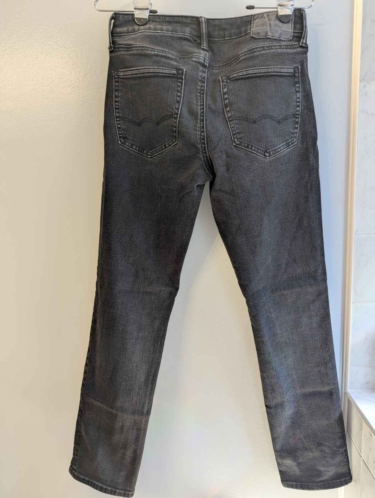 American Eagle Men’s Next Level Flex Slim Straight Black Denim Jeans 29×32