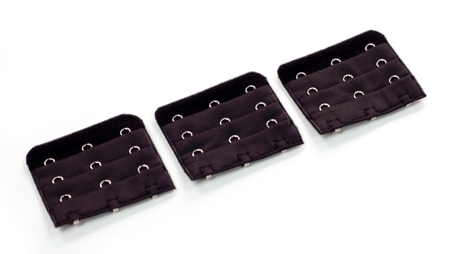 More of Me to Love Bra Extender 3-Pack – Black – 2 Hook, 3 Hook, 4 Hook