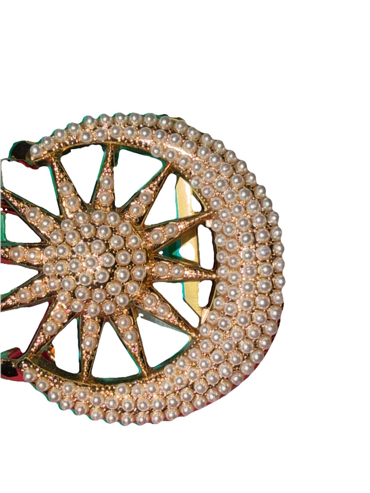 PIPER K HAIR CLIPS ☀️ 🌙 Faux Pearls & Rhinestones -GOLD TONE – Set of 2