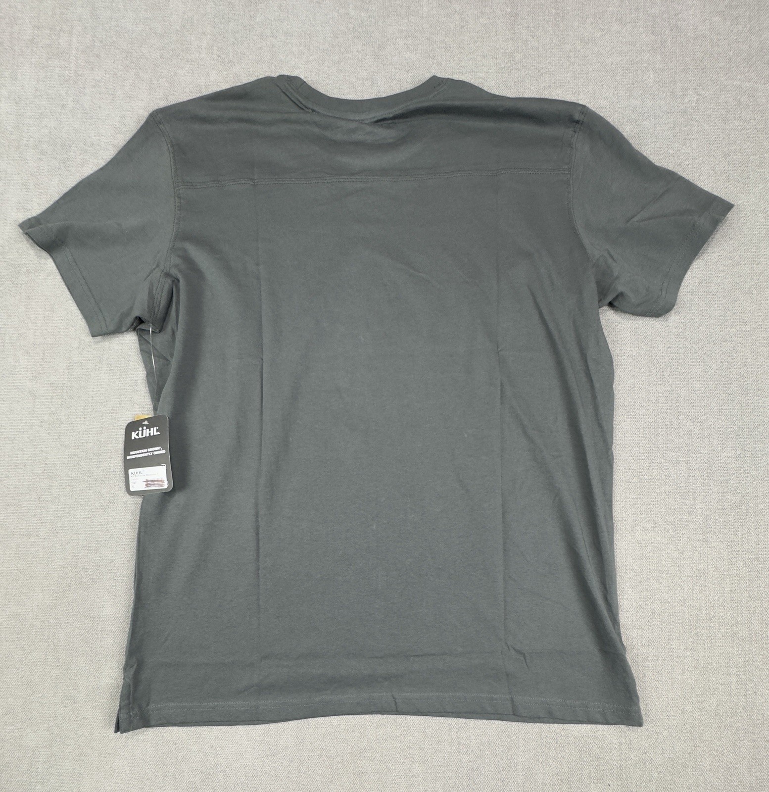 Kuhl Shirt Men Extra Large Cotton Gray Hiking Trek Mountain Logo New