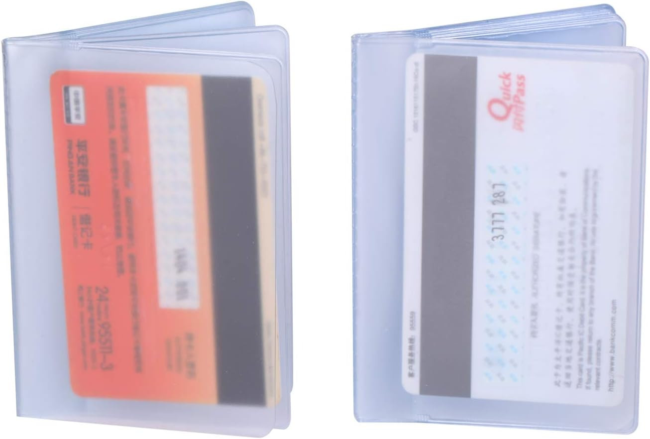 Set of 3 Plastic Wallet Insert Clear Credit Card Wallet Picture Photo Holder for