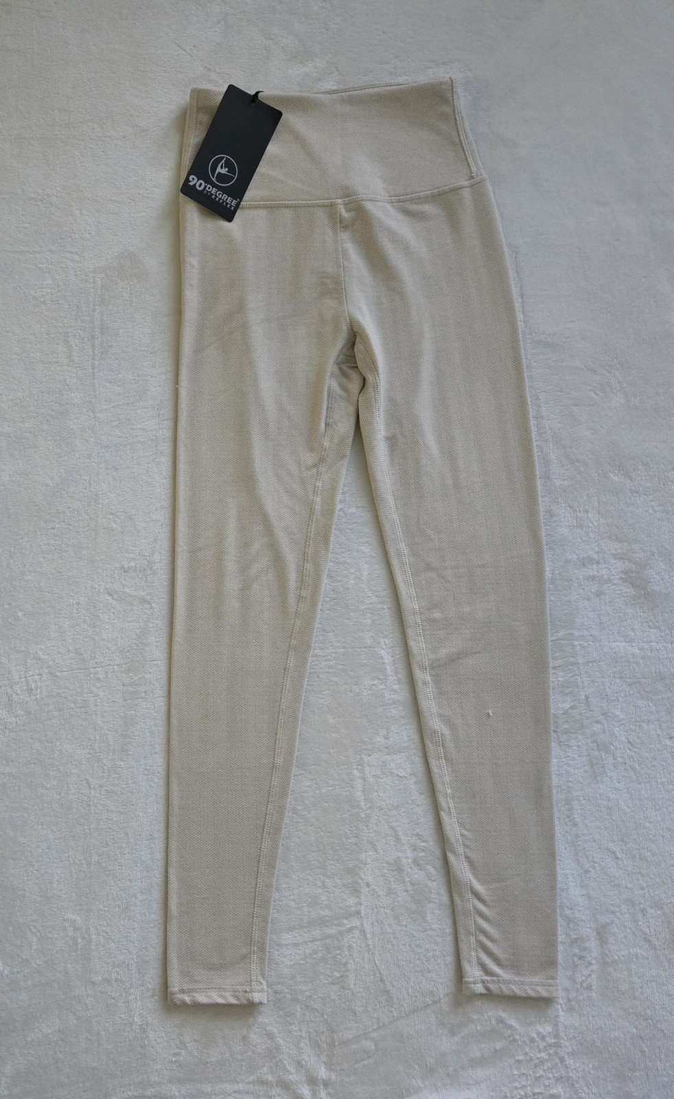 90 Degree Ivory & White Polyester/ Spandex Blend Leggings XS $98 Tag
