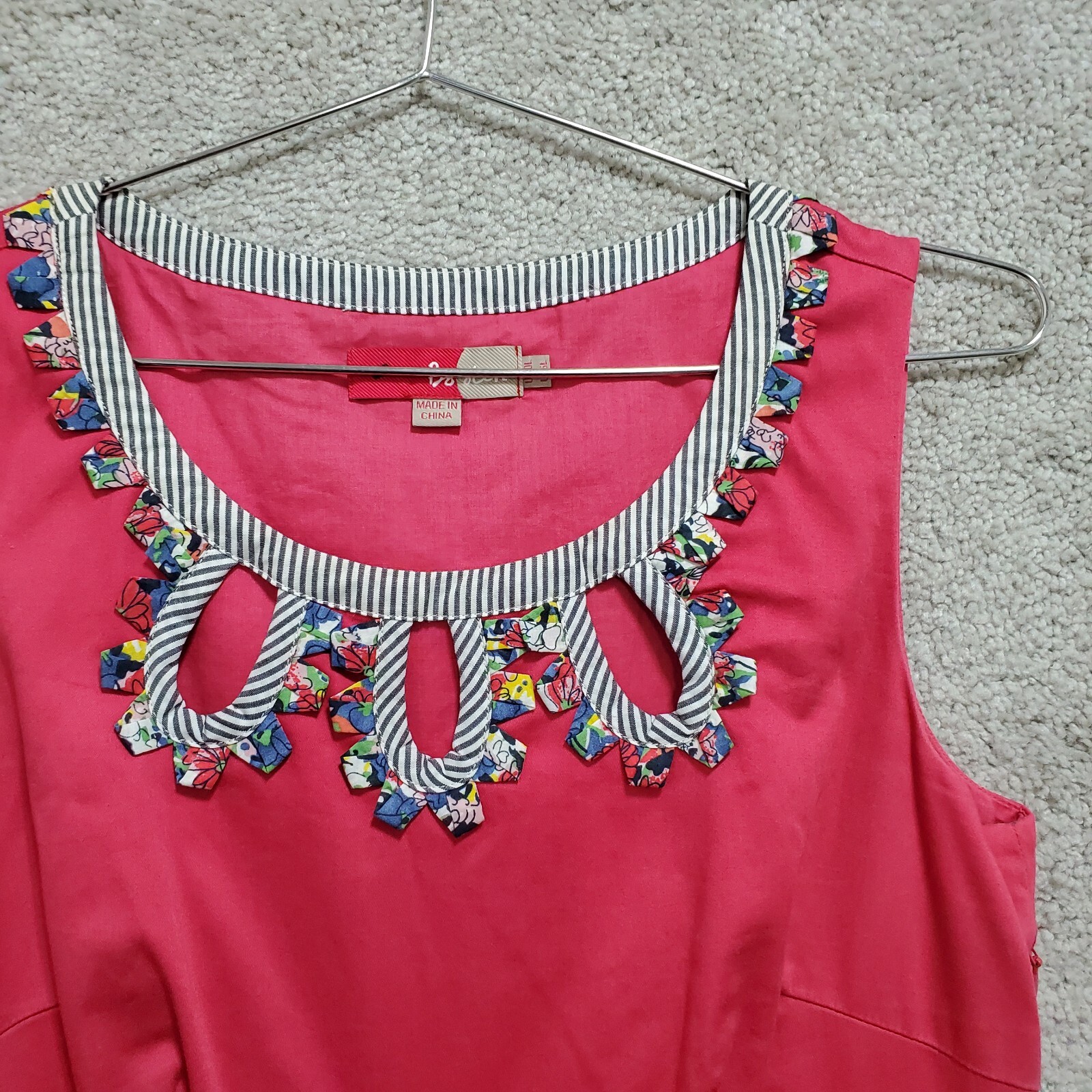 Boden Shift Dress Women’s 6 Pink Classic Keyhole Barbie Nautical Preppy Cocktail