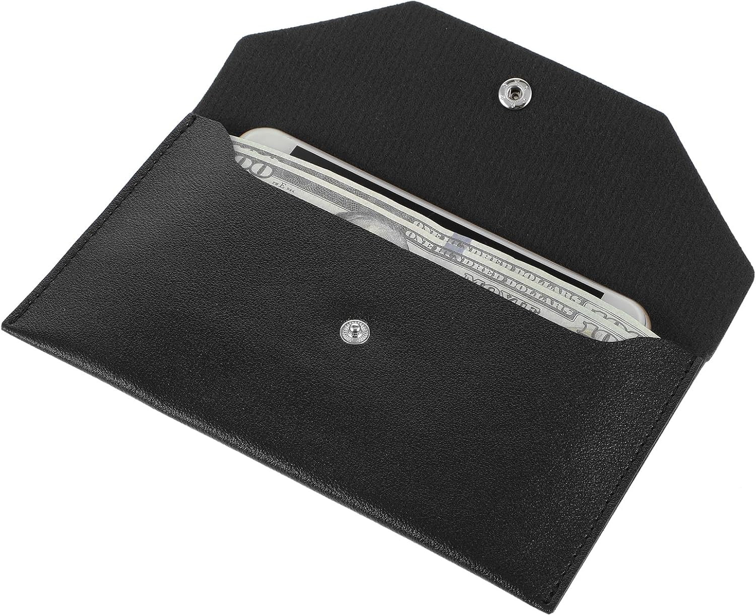 PU Leather Cash Envelope Wallet – Reusable Money Wallet & Pouch for Travel