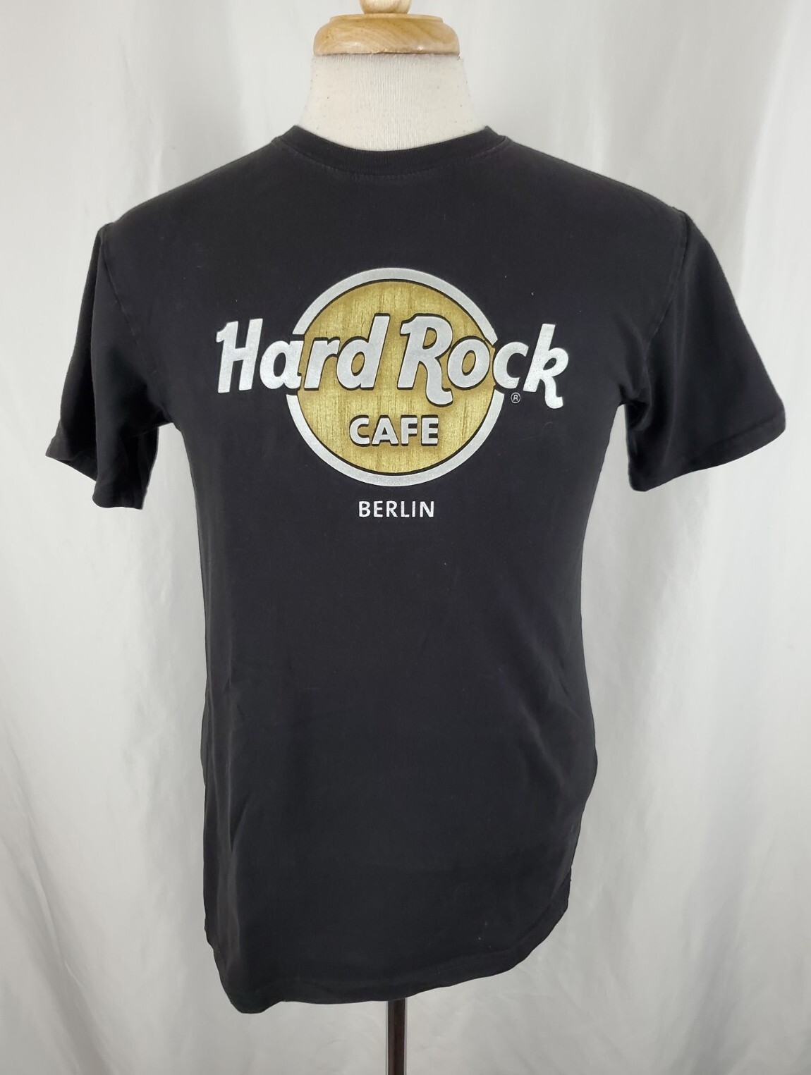 Hard Rock Cafe Berlin T-Shirt Mens Medium Black Cotton, Logo Promotion Germany