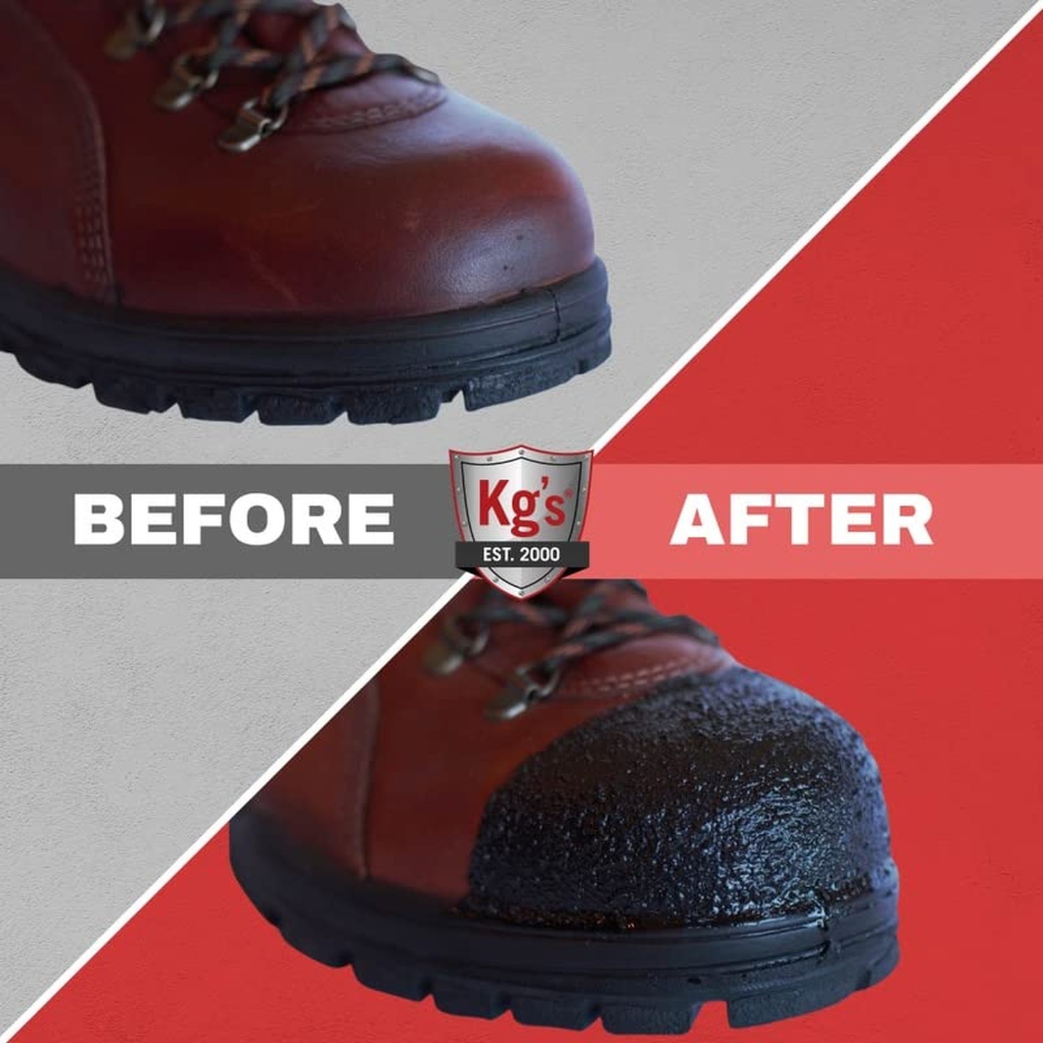 Kg’s Boot Guard Brush On Toe Protection – Brush On Liquid for Tough, Long-
