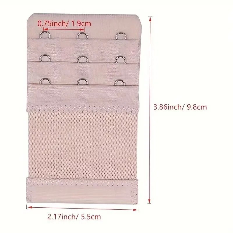 4PCS Adjustable Bra Extender 3 Hooks with Elastic Underwear Strap Extension