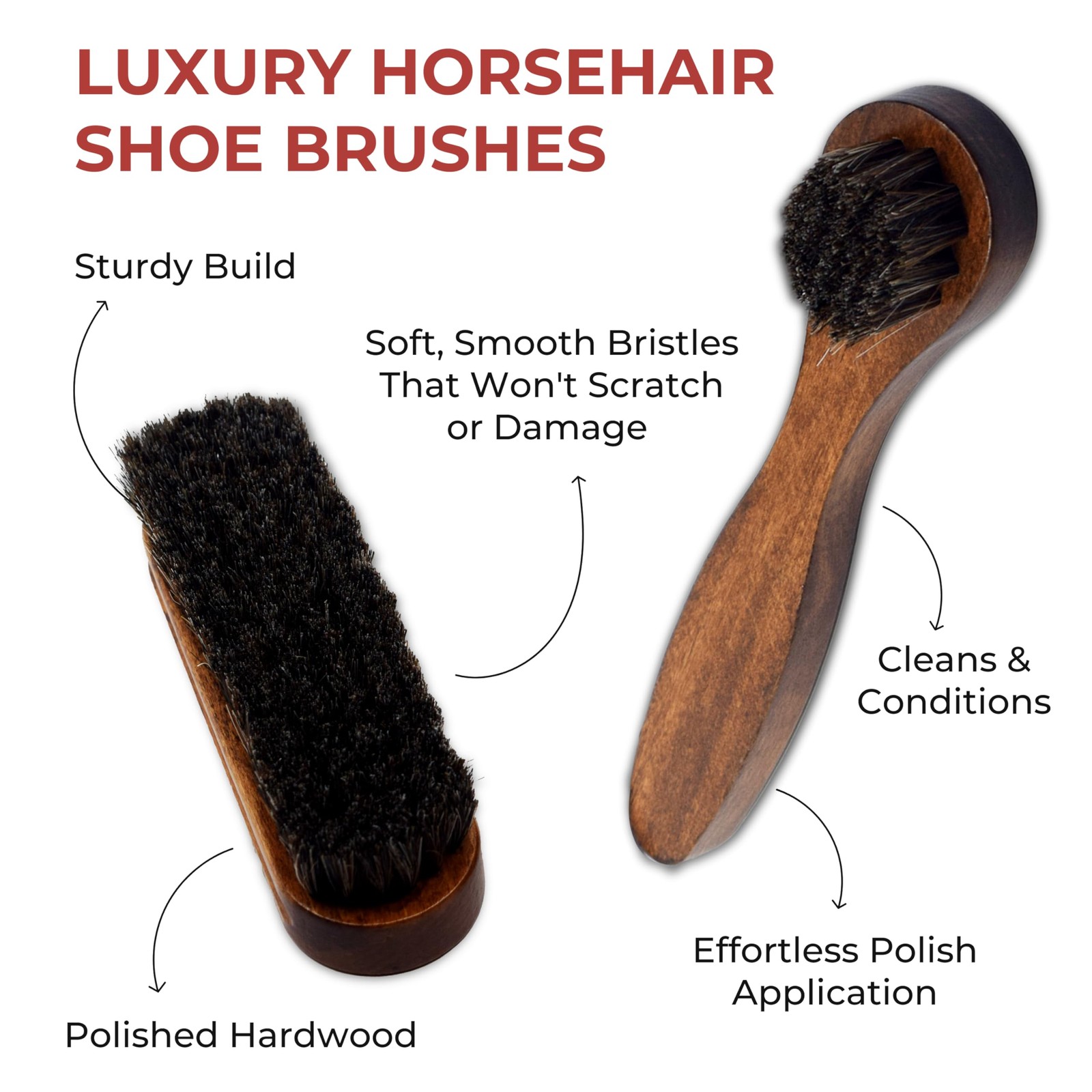 Brown Polish & Shoe Shine Kit – Includes Brown Shoe Polish, Horsehair Shoe Br…