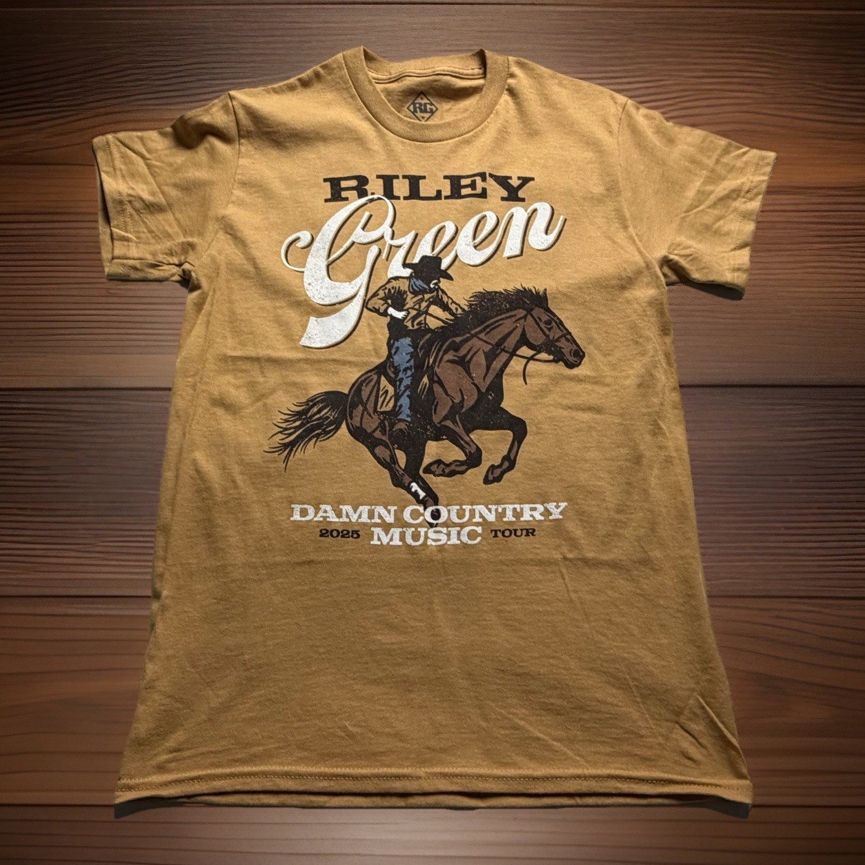 Riley Green Damn Country Music 2025 Adult SS T-Shirt Sz S FREE SHIPPING A78/79