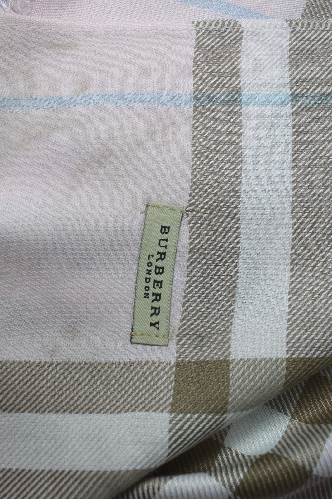 Authentic Burberry Scarf Shawl Stole Wrap 100% Cashmere Multicolor Used