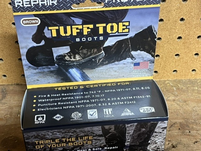 TUFF TOE Original Formula Work Boot Toe Guard Protection & Leather Repair Kit