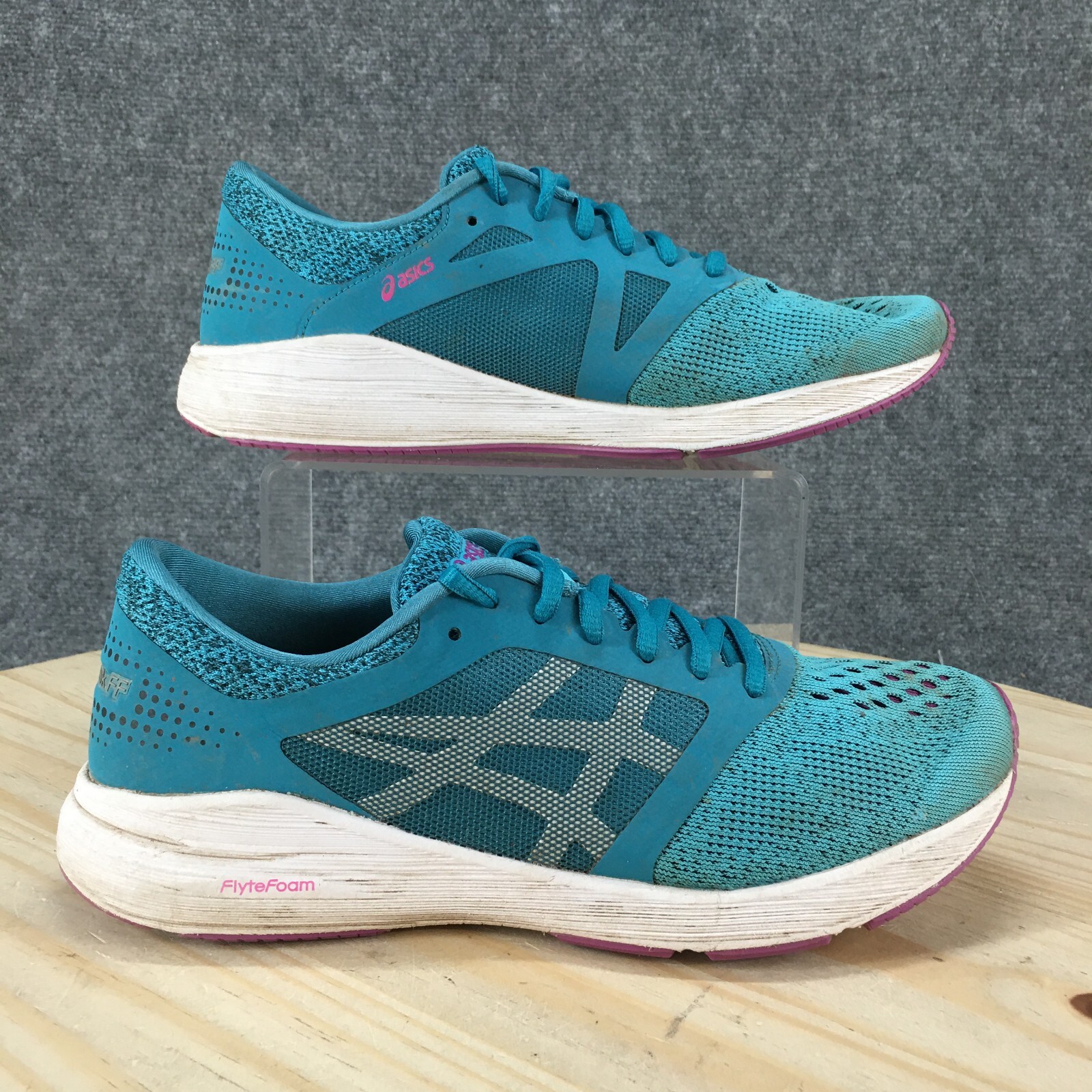 Asics Shoes Womens 9 Road Hawk Ff Running Sneakers Blue Lace Up Low Top T7D7N
