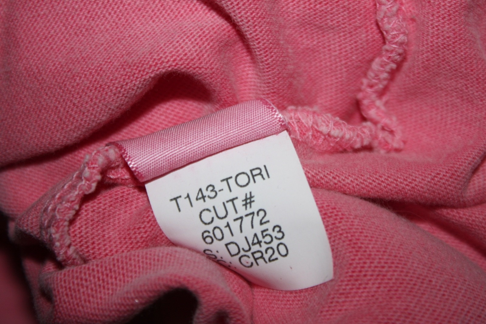 $75 perfectwhitetee Tee Shirt Size Small 100% Cotton Pink TORI Top Cut Off