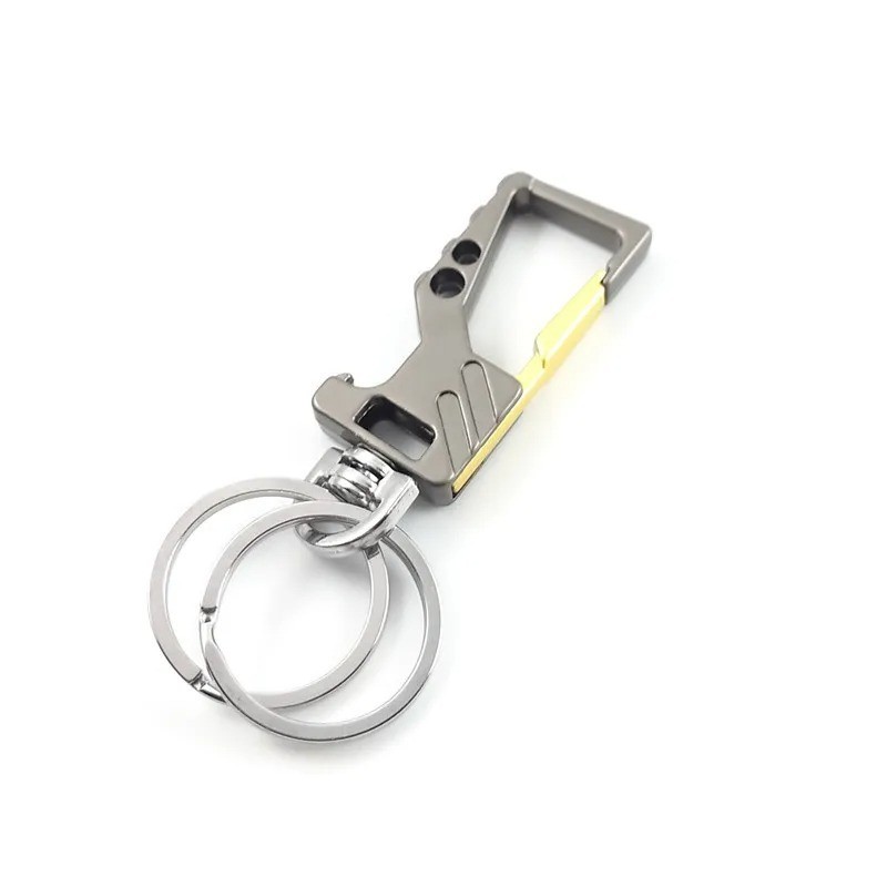 Men’s Keychain Metal Belt Clip Anti Loss Buckle Bottle Opener Key Ring