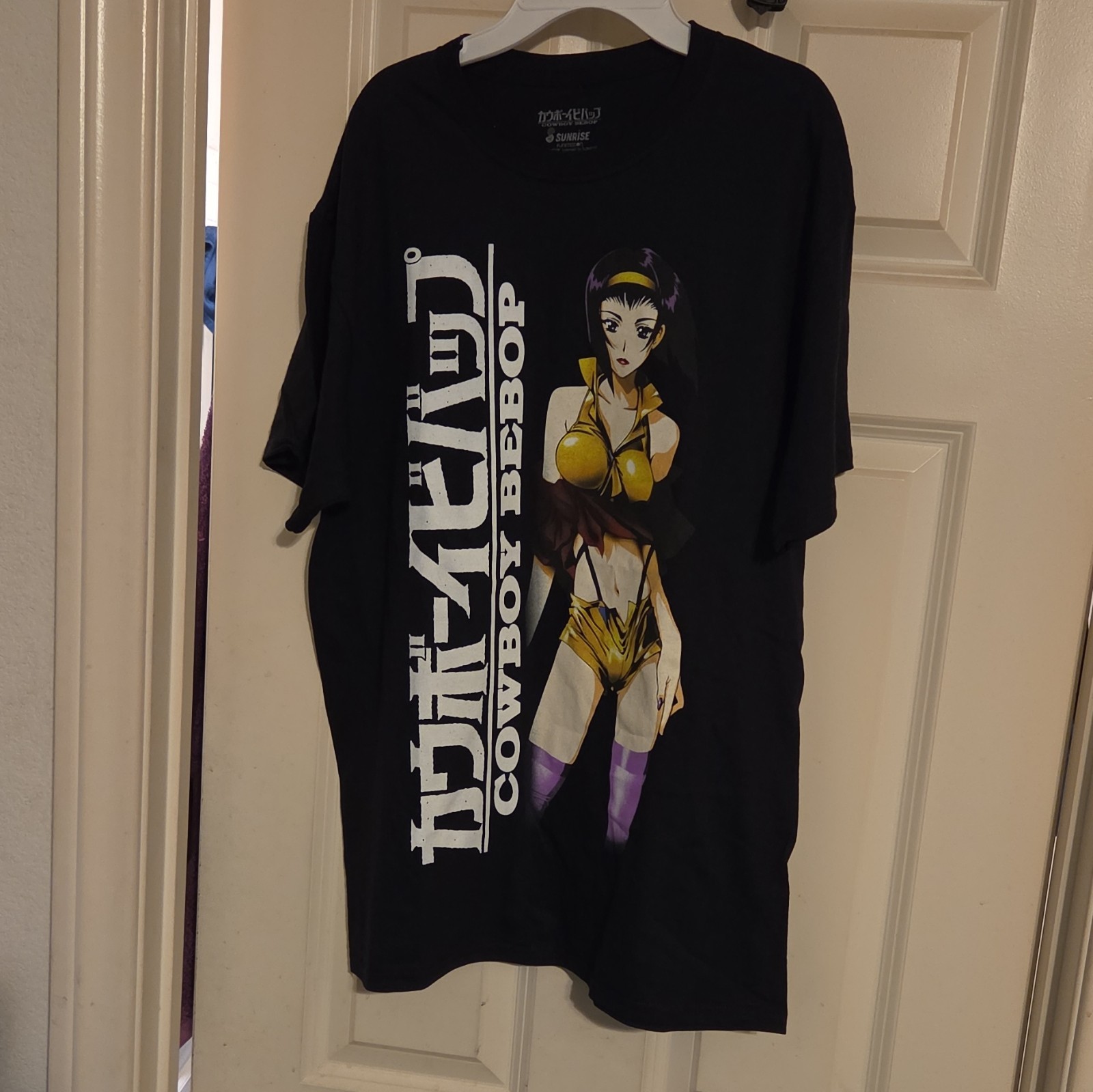 Sunrise Cowboy Bebop Faye Valentine Men’s Graphic Tee Black Size M Cotton