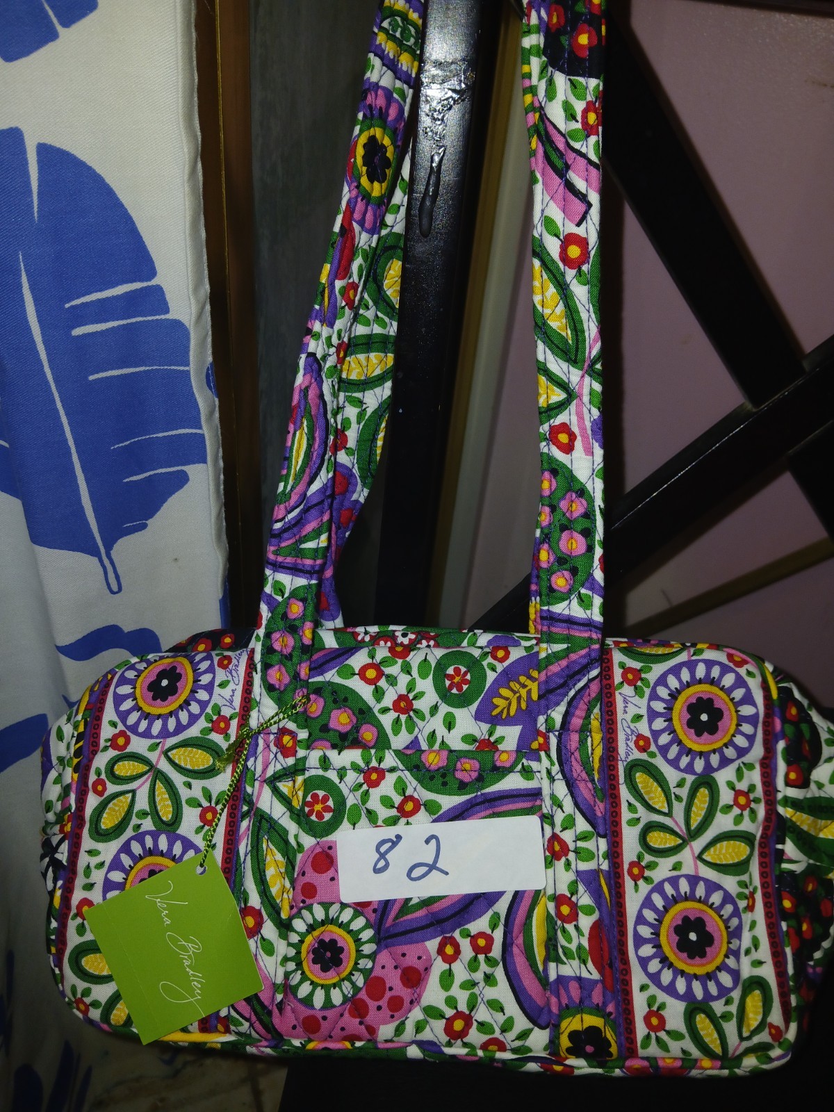 Vera Bradley Women’s Multicolor Floral Quilted Zip Tote w/ Pouch, Inner Pockets