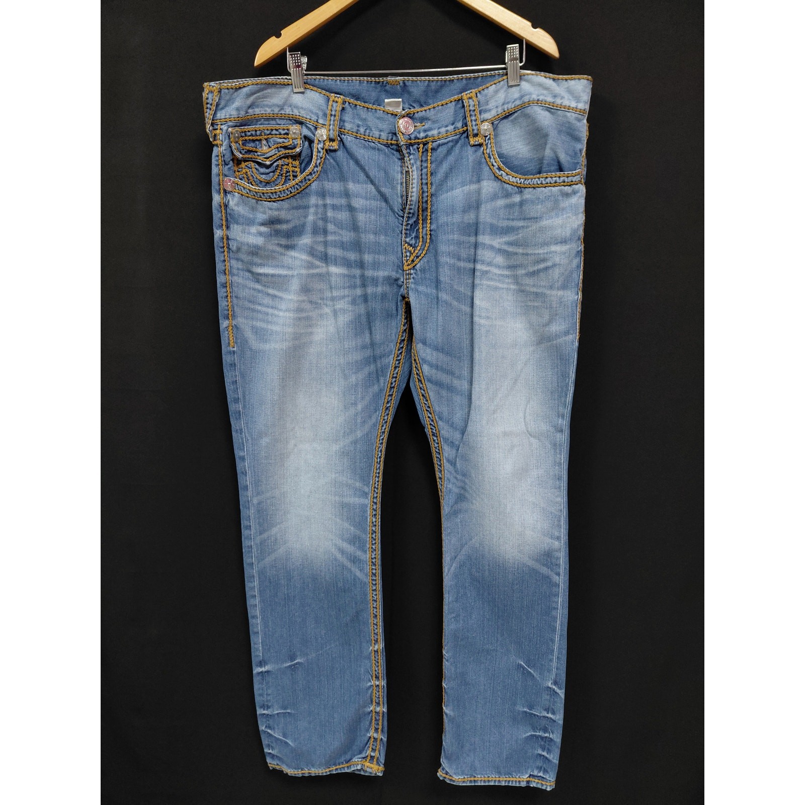 True Religion Blue Jeans Mid (10-12 in) Regular Denim Size 42