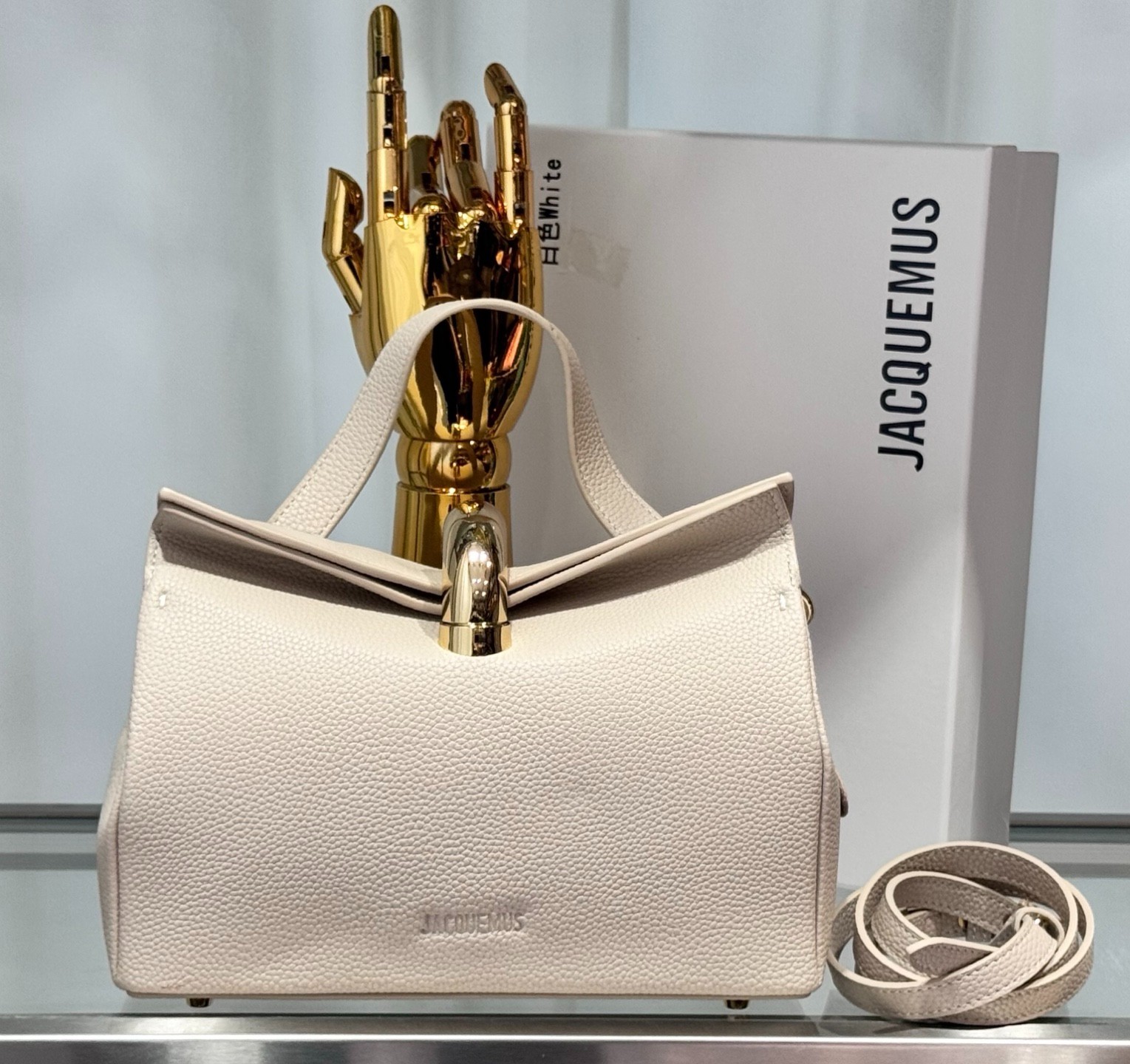 Jacquemus Le Valerie Top Handle Bag Women Grained Leather Shoulder