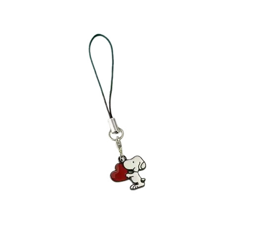 Heart Love Key Fob Snoopys Friends Pendant Bag KeyChain iPhone Cellphone Charm