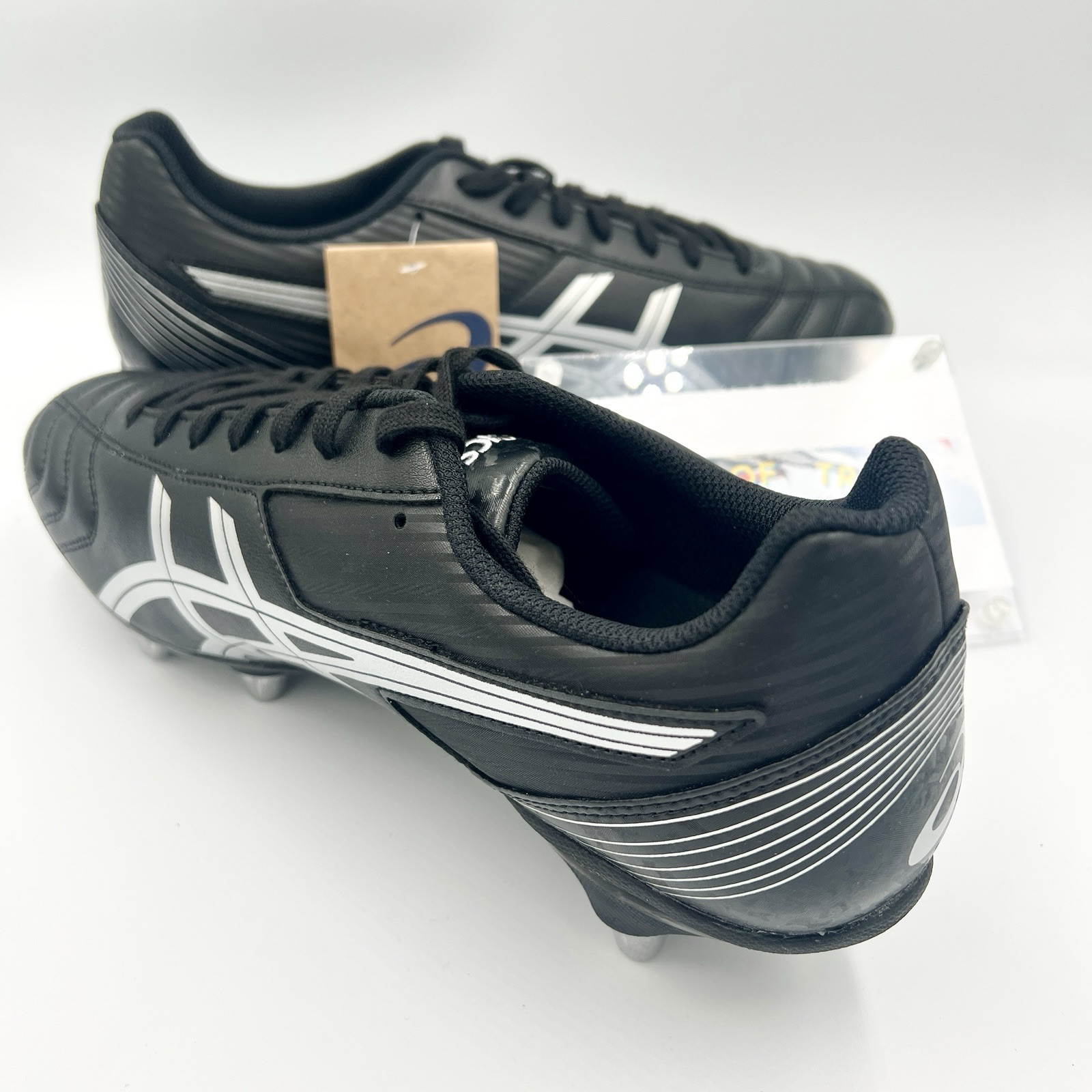 ASICS LETHAL TACKLE “WIDE” P507Y.003 Black Pure Silver Rugby Cleats US4-15