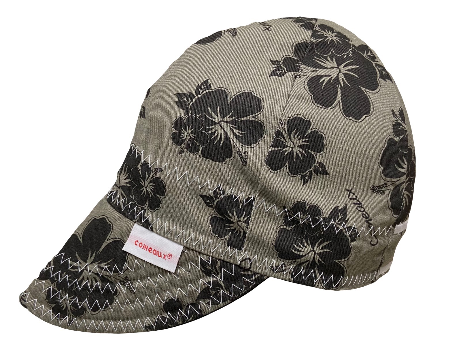 New 1 Comeaux Caps Welding Welders Hat Reversible Hawaiian Flower Print