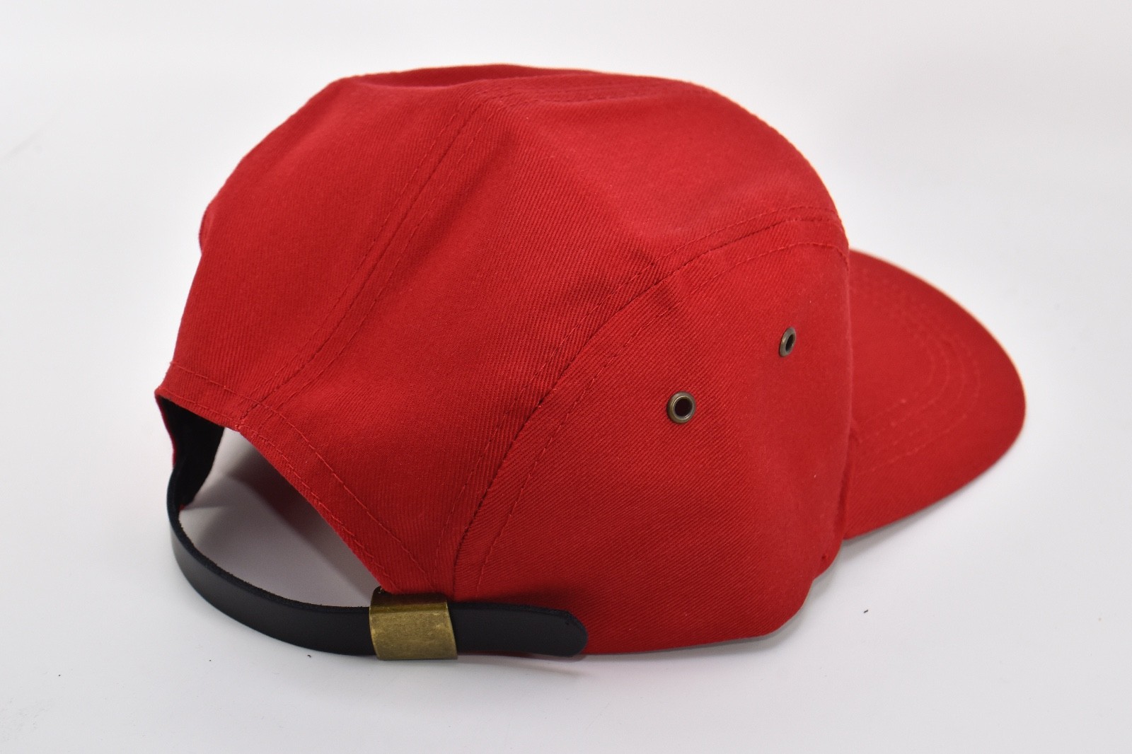 Cotton Blend 5-Panel Biker Cap – Made in USA, Adjustable Baseball Hat Camper
